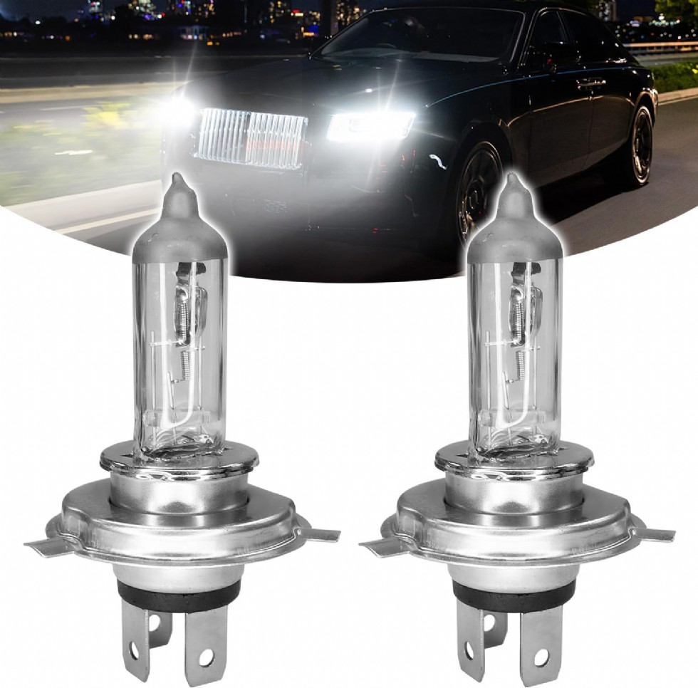 H4 Far Ampulü 12V 55W Halojen 2 Adet Xenon Beyaz KısaUzun Hüzme Sis Lambası