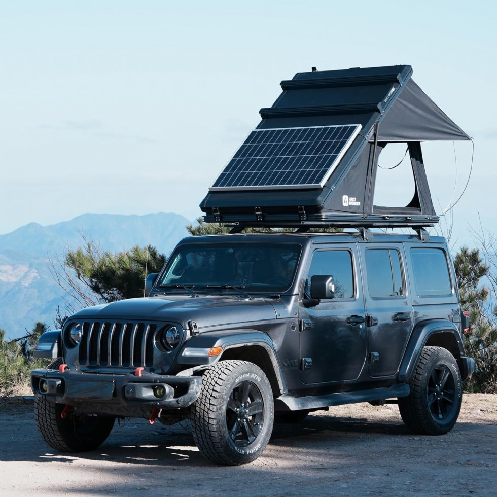Sert Kabuk Çatı Çadırı Solar Panelli Pop-Up Kamp Çadırı Jeep SUV Kamyonet Van Wrangler
