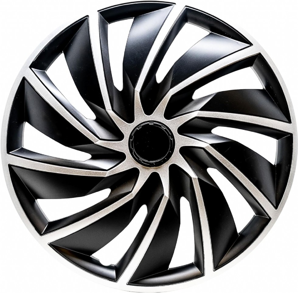 Turbo 16 İnç Jant Kapağı 4lü Set Gümüş Siyah
