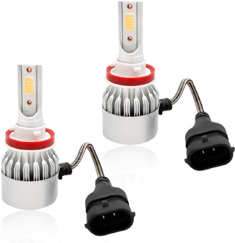 2 Adet H8H11H9 LED Far Ampulü 4300K Sıcak Beyaz Sis Farı Değişim Kiti