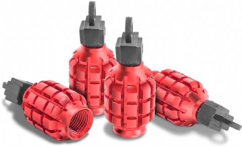 4 Adet Kırmızı Lastik Valf Kapağı Paslanmaz Evrensel Araba ve Bisiklet Valf Kapakları