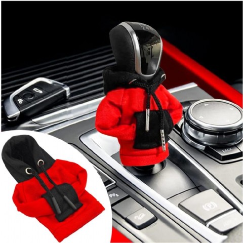 BESULEN Araba Vites Kolu Kılıfı Moda Kazak Kapüşonlu Vites Kolu Koruyucu