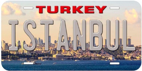 İstanbul Türkiye TAG02 Dekoratif Araba Plakası
