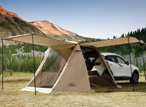 KAMPKEEPER SUV Araç Çadırı Kamp için Bagaj Gölgelik Çadır Outdoor Seyahat SUV Kamp Çadırı Haki