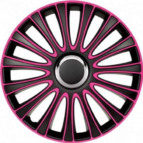 Lemans 16 İnç SiyahPembe AUTO-STYLE Jant Kapağı Seti