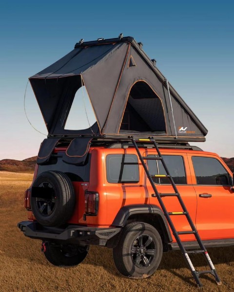Naturnest Sert Kabuk Çatı Çadırı 2-3 Kişilik Jeep SUV Van Kamyonet için Kamp Çatı Üstü Çadır