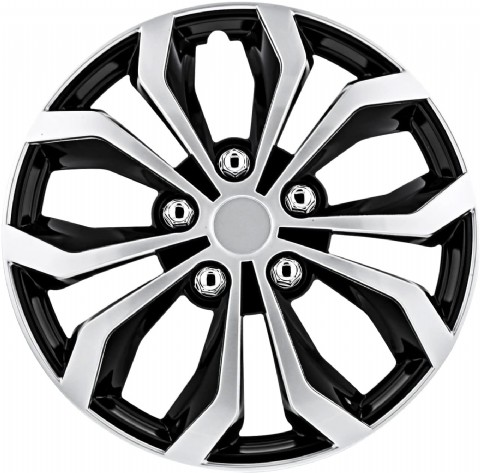 Pilot Automotive WH553-16S-BS 16 İnç Spyder Siyah  Gümüş Üniversal Jant Kapağı - 4lü Set