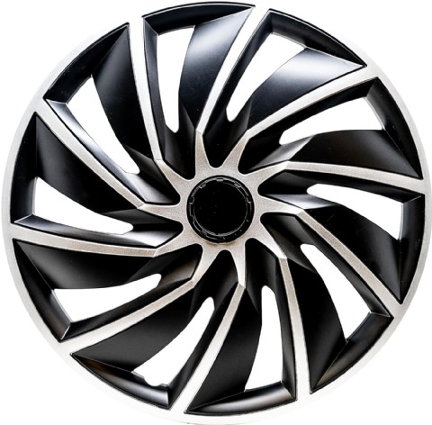 Turbo 16 İnç Jant Kapağı 4lü Set Gümüş  Siyah